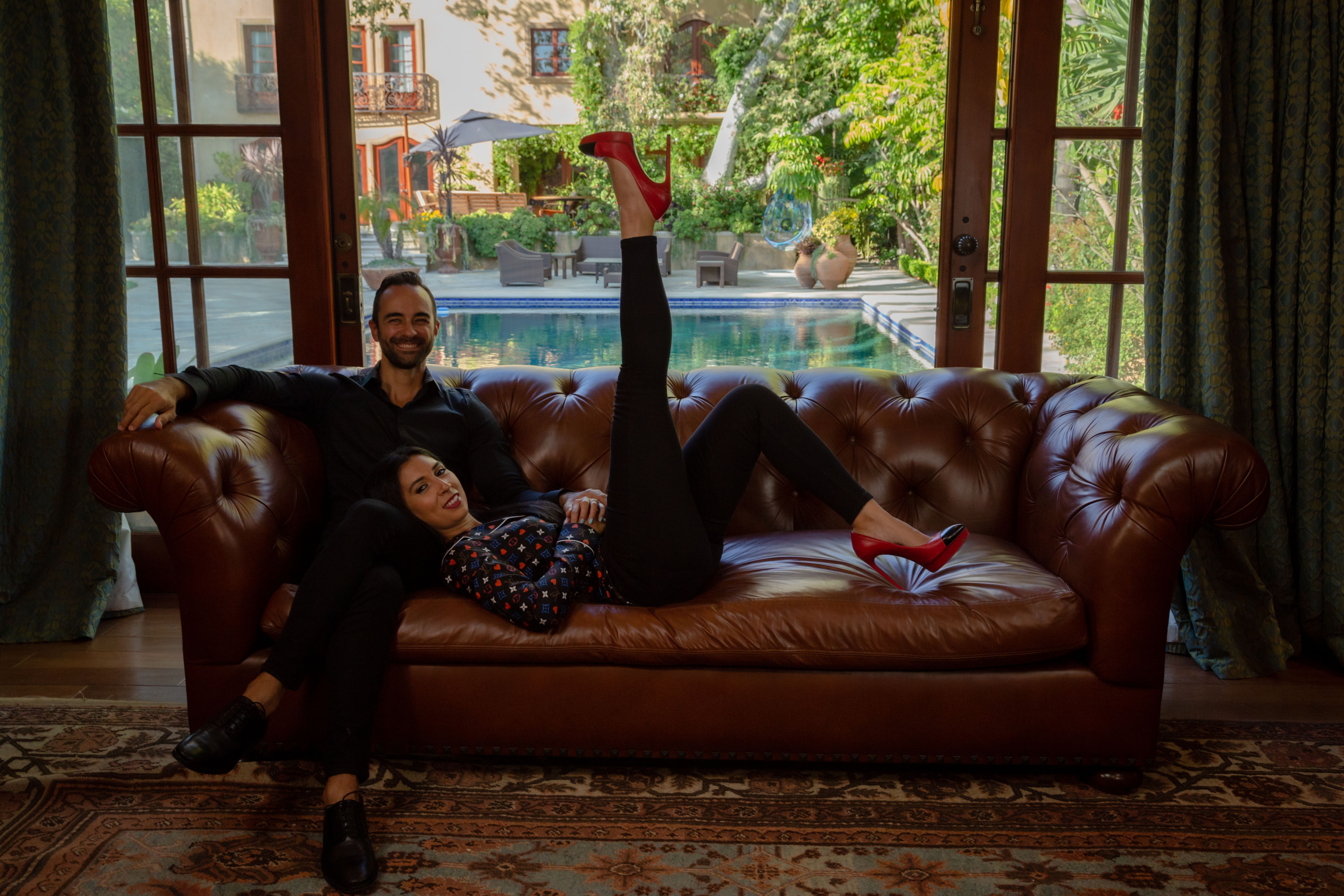 Andrea and Nicole at home