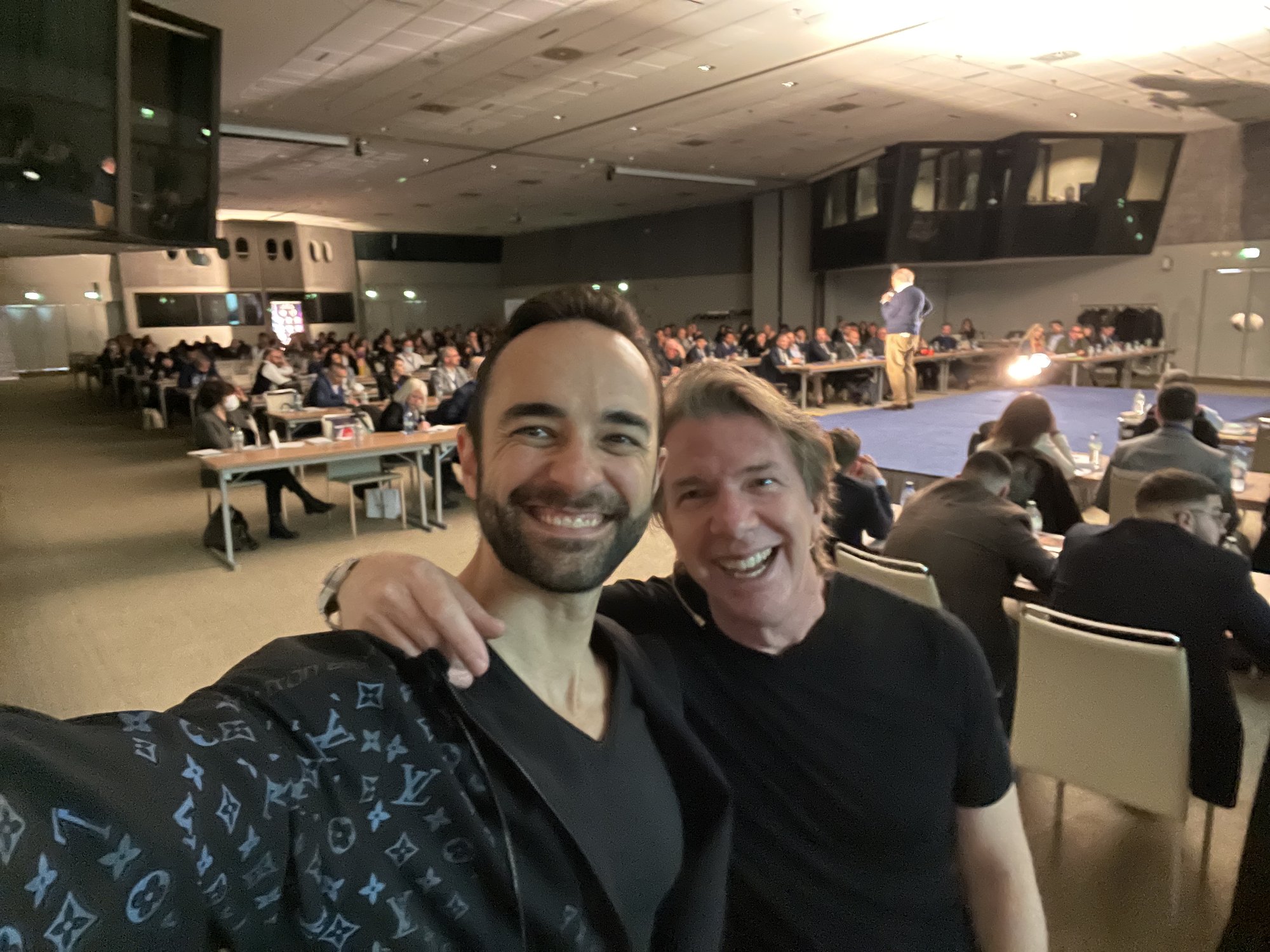 Andrea with Dany on the seminar floor